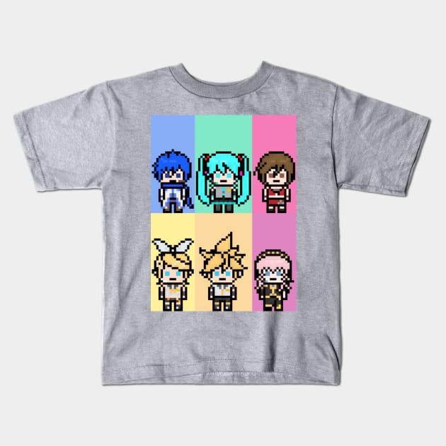 Vocaloid Pixel Art Kids T-Shirt by Tatsu_chan